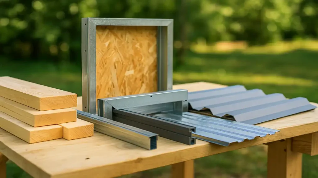 matériaux abri jardin