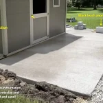 Fondation d'abri de jardin en dalle béton