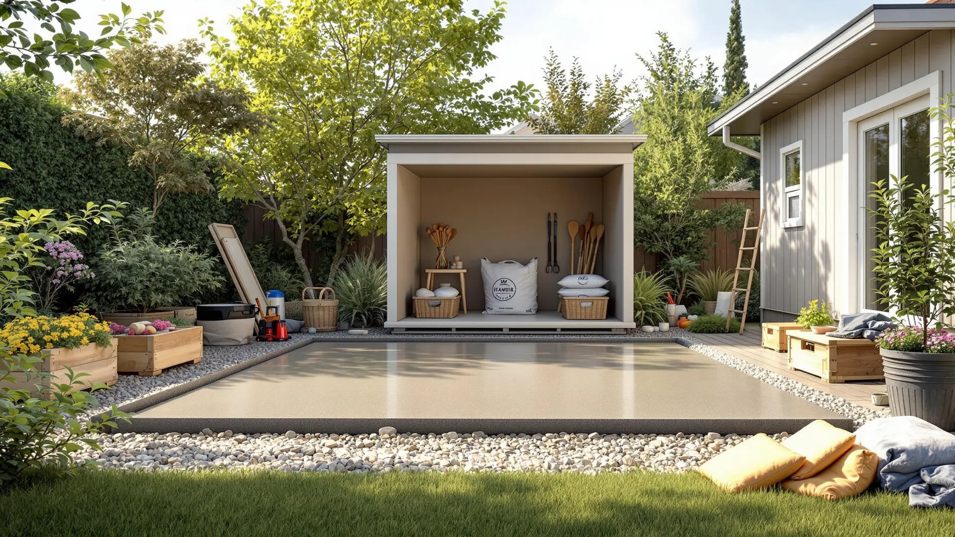 La meilleure option : couler une dalle de béton